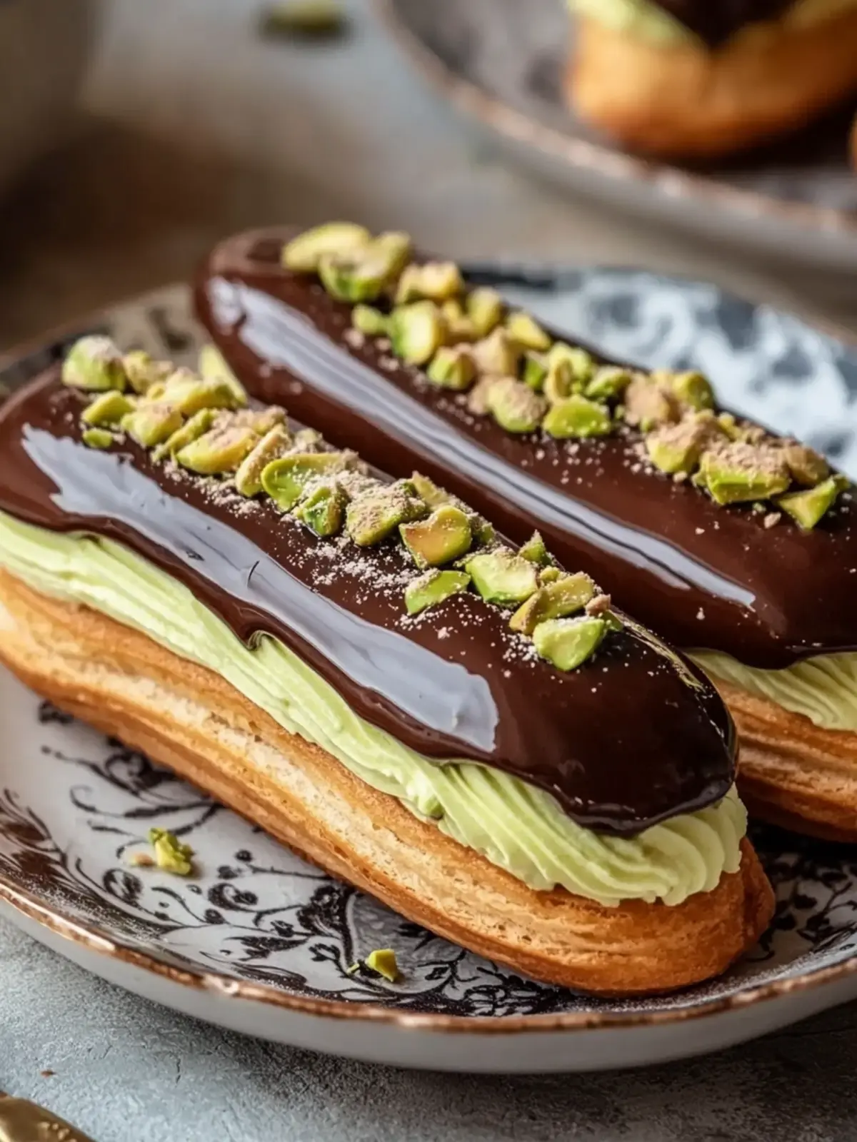 Pistachio Éclairs Recipe with Chocolate Glaze You'll Crave 3 Pistachio Éclairs Recipe with Chocolate Glaze