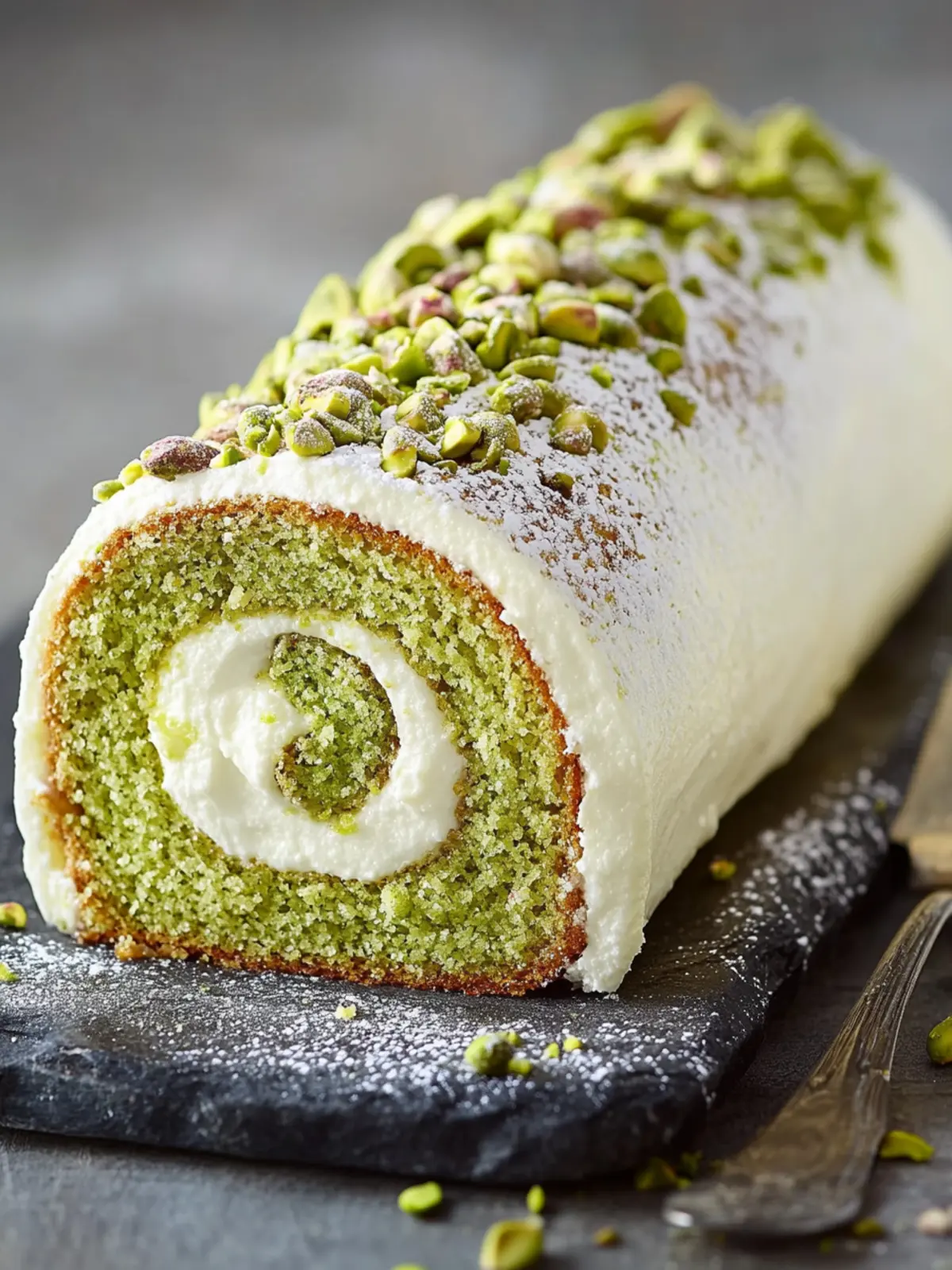 Irresistible Pistachio Roll Cake for Your Next Celebration 3 Pistachio Roll Cake