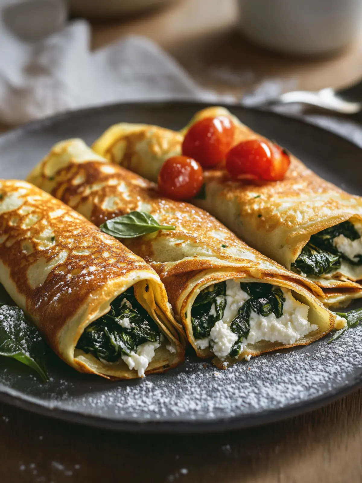 Savory Ricotta & Spinach Stuffed Crêpes for a Cozy Brunch 3 Savory Ricotta & Spinach Stuffed Crêpes