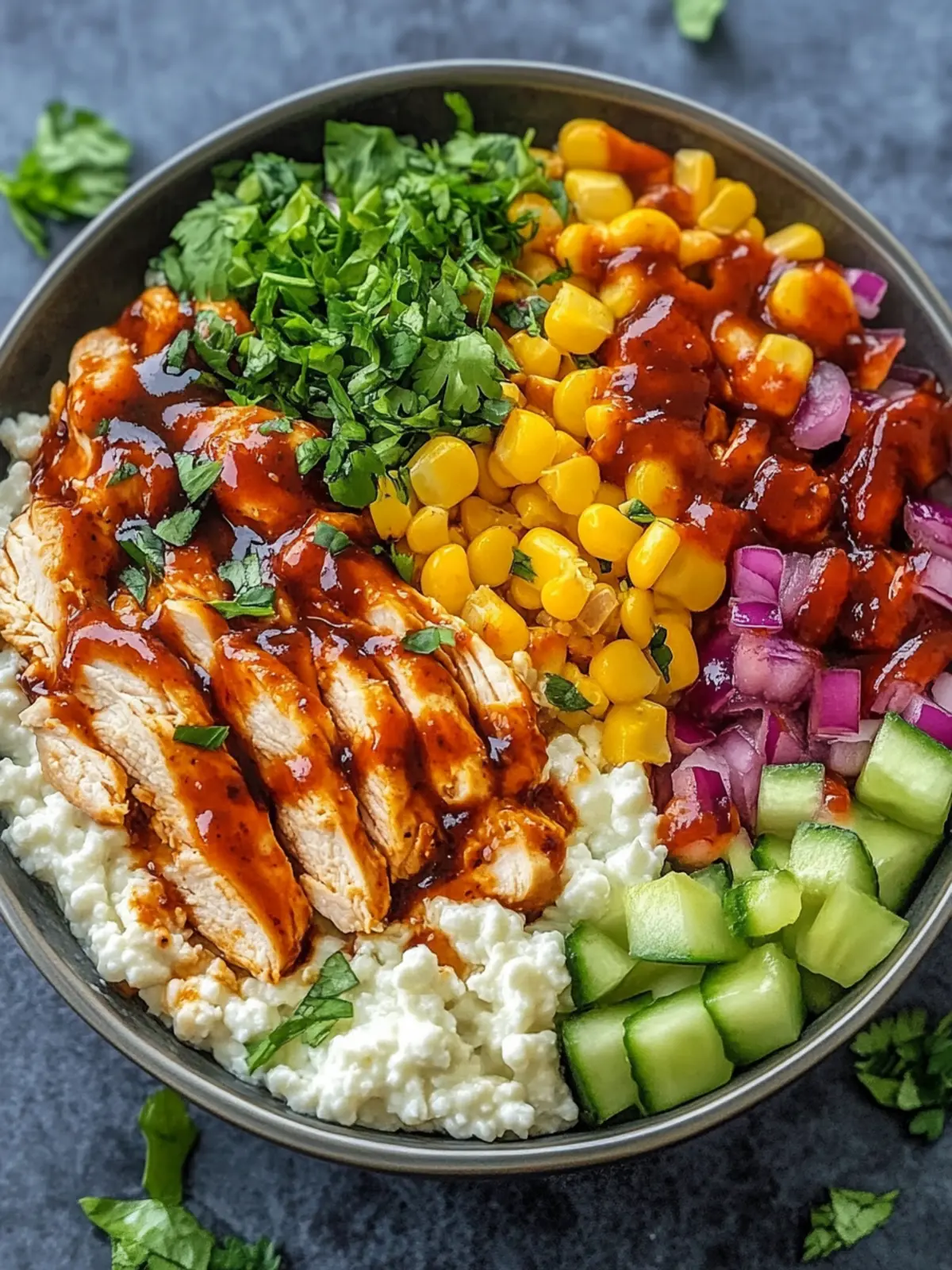 High Protein BBQ Chicken Cottage Cheese Bowl in 15 Minutes 3 High Protein BBQ Chicken Cottage Cheese Bowl
