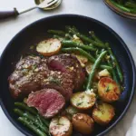 Seared Lamb with Mustard Potatoes and Green Beans Delight 6 Seared Lamb with Mustard Potatoes and Green Beans