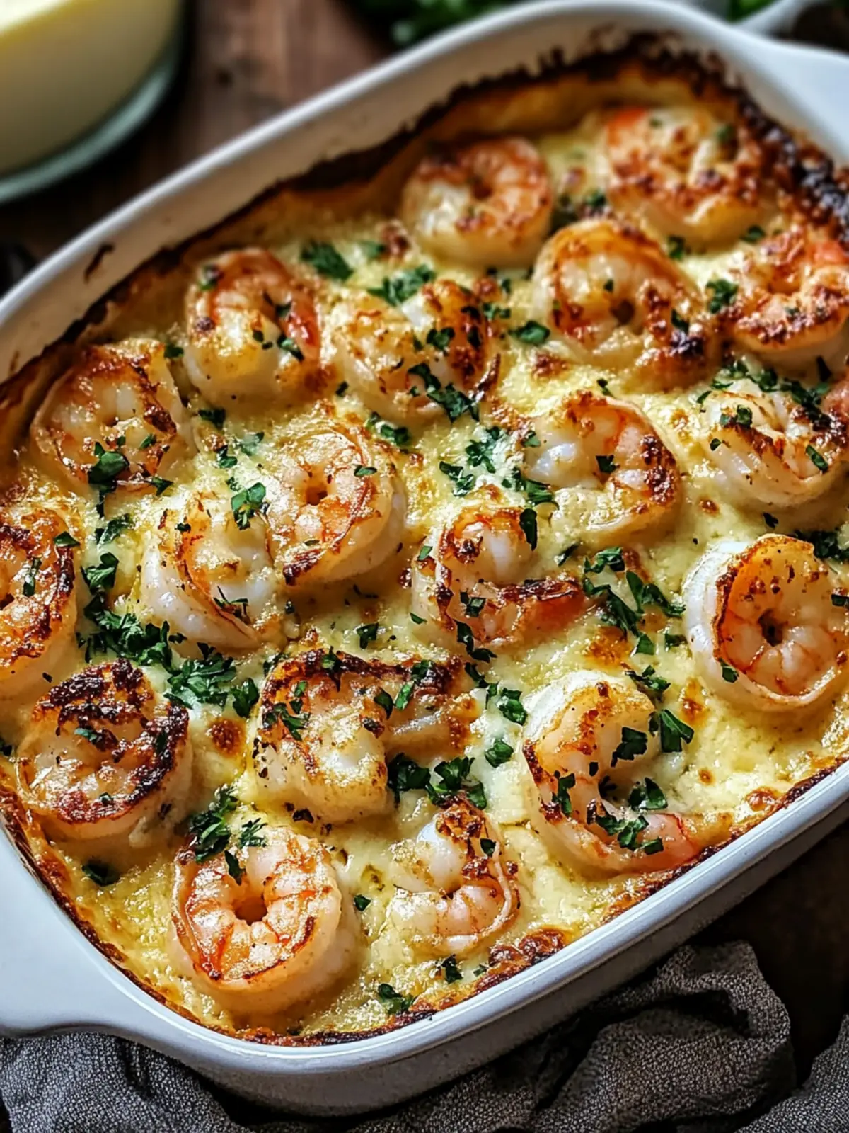 Garlic Butter & Cheese Shrimp Bake: Quick Low-Carb Bliss 4 Garlic Butter & Cheese Shrimp Bake