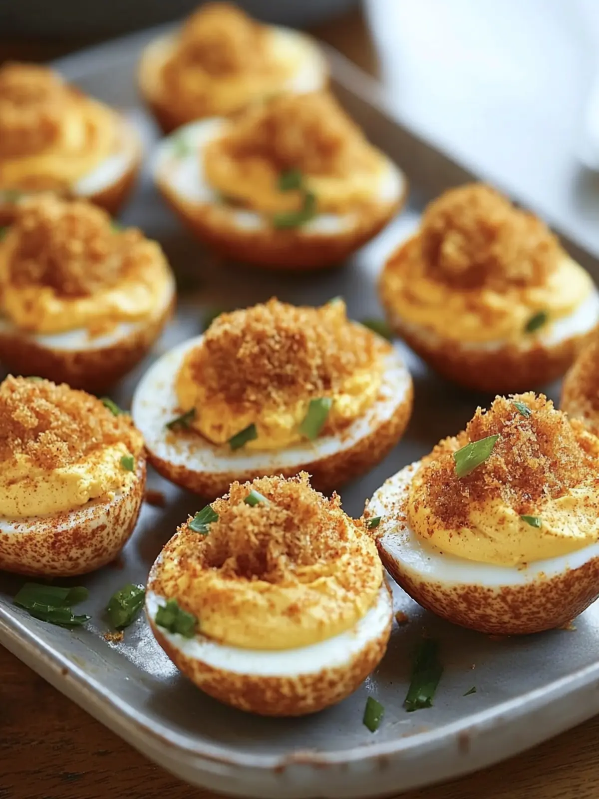 Cajun Style Fried Deviled Eggs with a Crispy Kick 3 Cajun Style Fried Deviled Eggs
