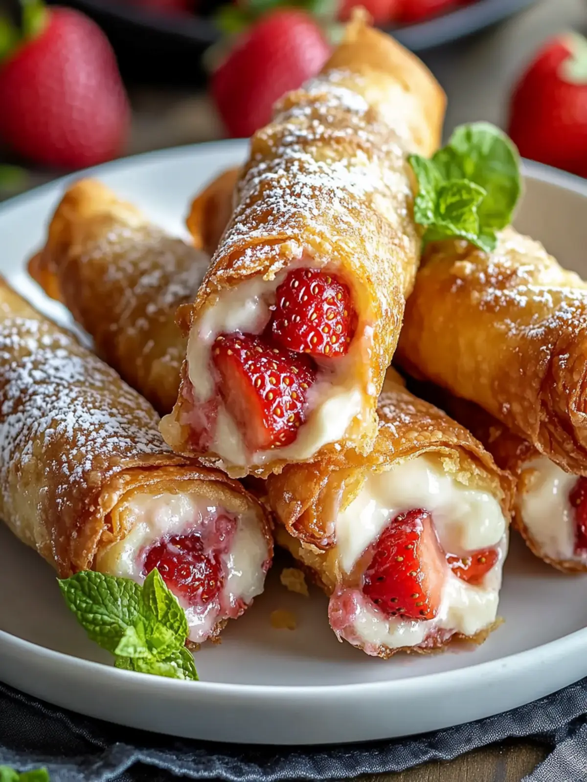 Strawberry Cheesecake Stuffed Eggrolls You'll Crave Every Bite 4 Strawberry Cheesecake Stuffed Eggrolls