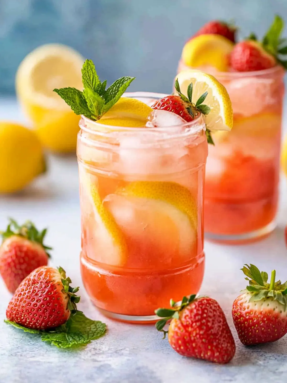 Delightful Strawberry Lemonade Mocktail for Summer Joy 2 Strawberry Lemonade Mocktail