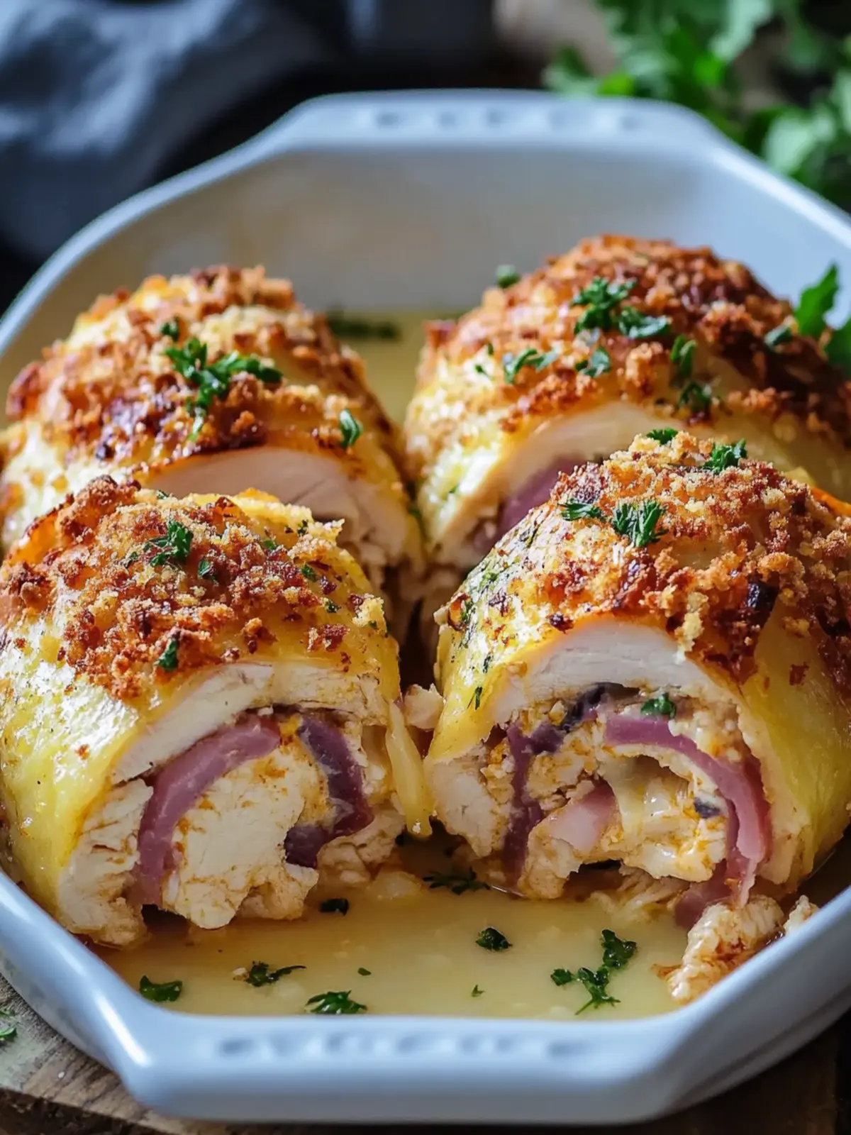 Delicious Stuffed Chicken Cordon Bleu Bake in Just 30 Minutes 3 Stuffed Chicken Cordon Bleu Bake