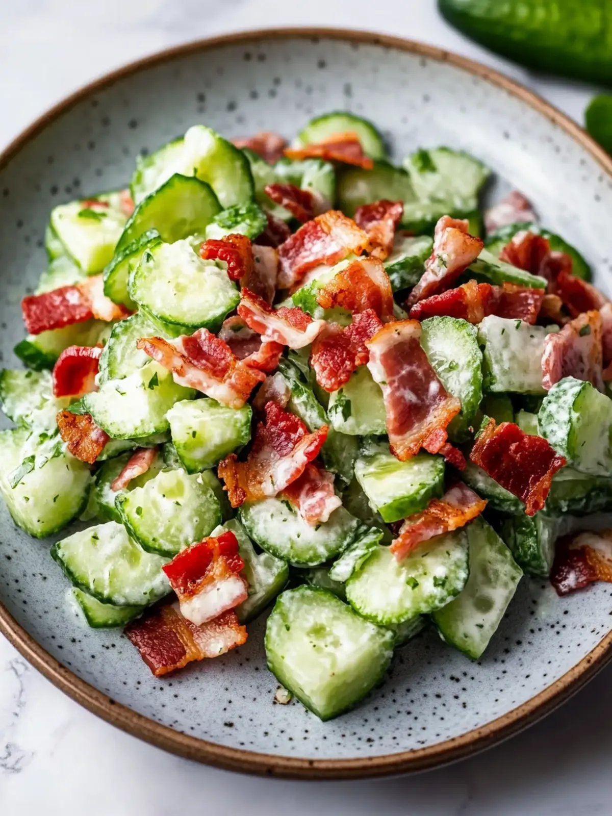 Crunchy Cucumber Salad with Bacon for Summer BBQ Bliss 2 Crunchy Cucumber Salad with Bacon