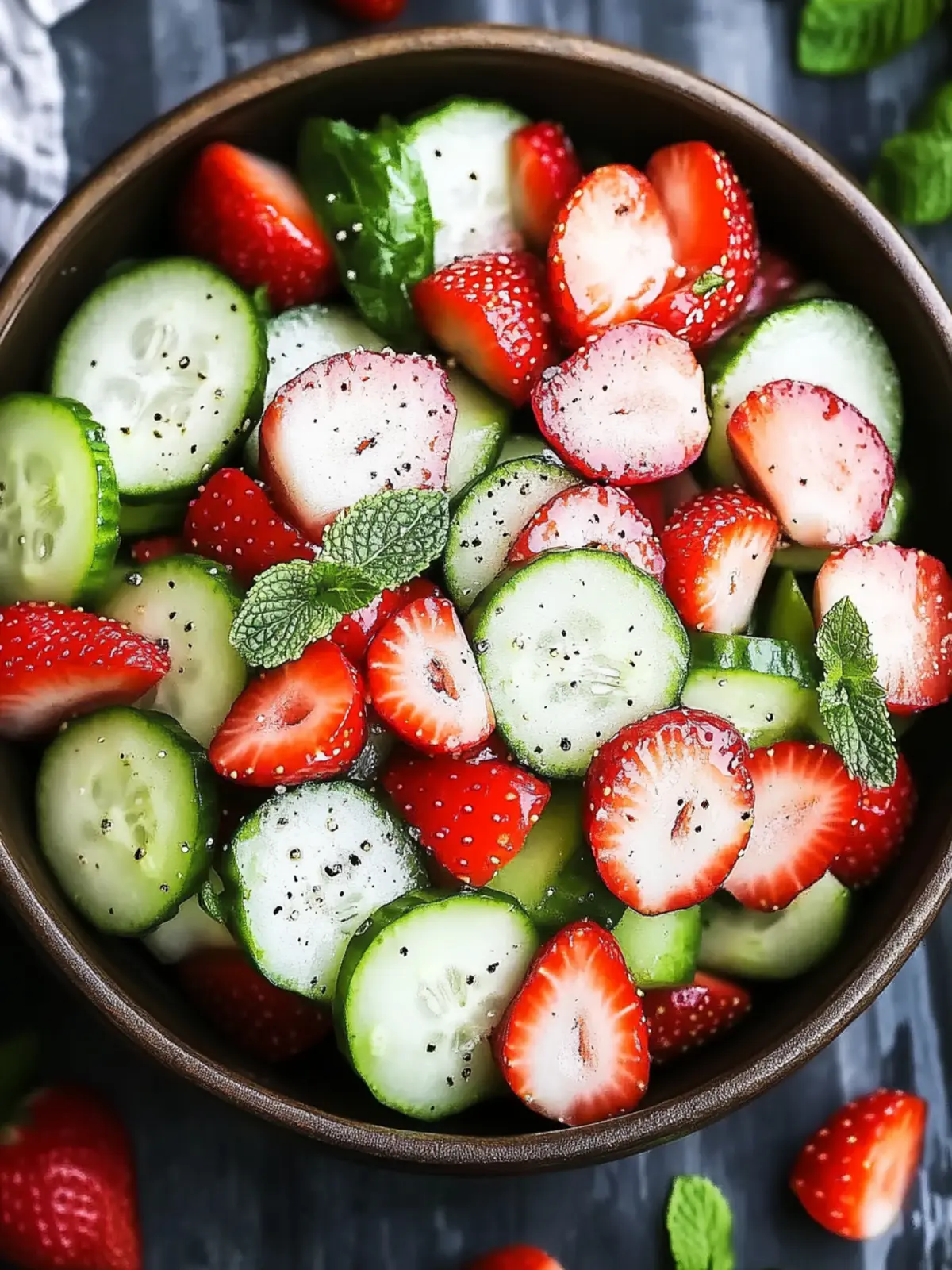 Crisp Cucumber Strawberry Salad for a Refreshing Summer Bite 5 Cucumber Strawberry Salad