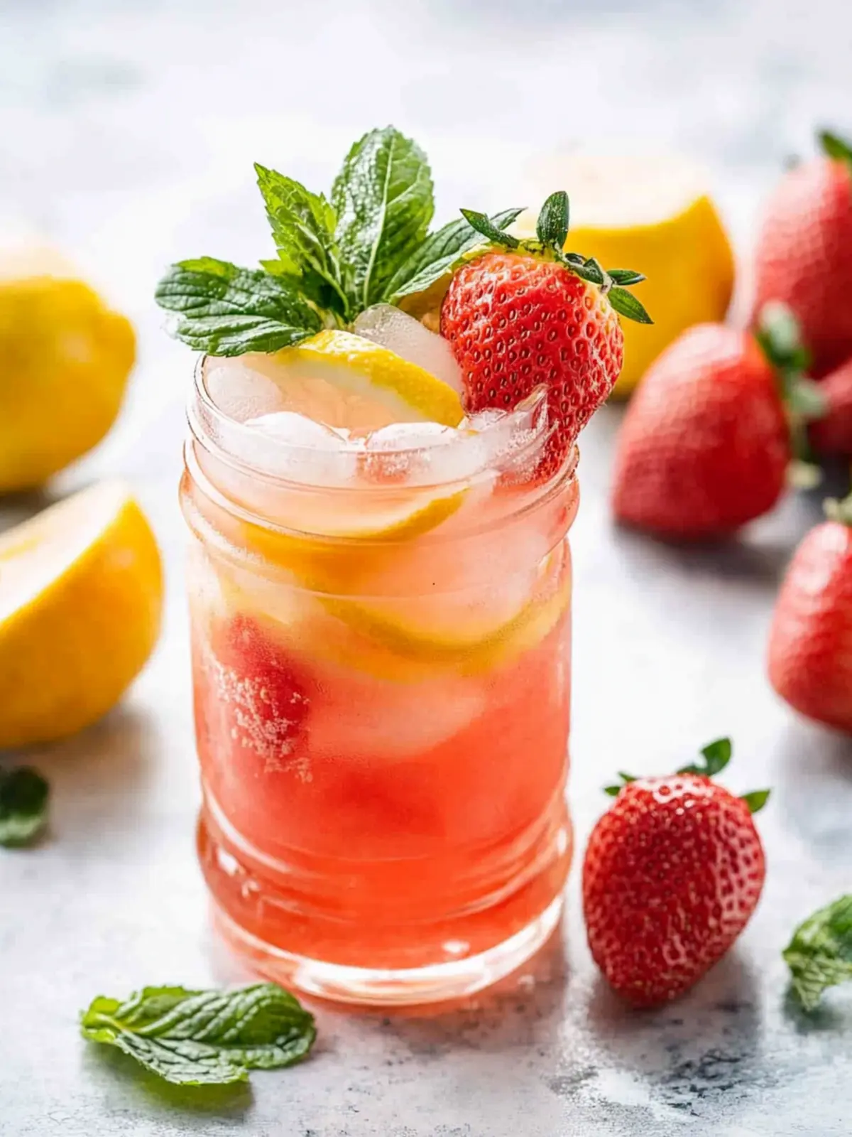 Delightful Strawberry Lemonade Mocktail for Summer Joy 3 Strawberry Lemonade Mocktail