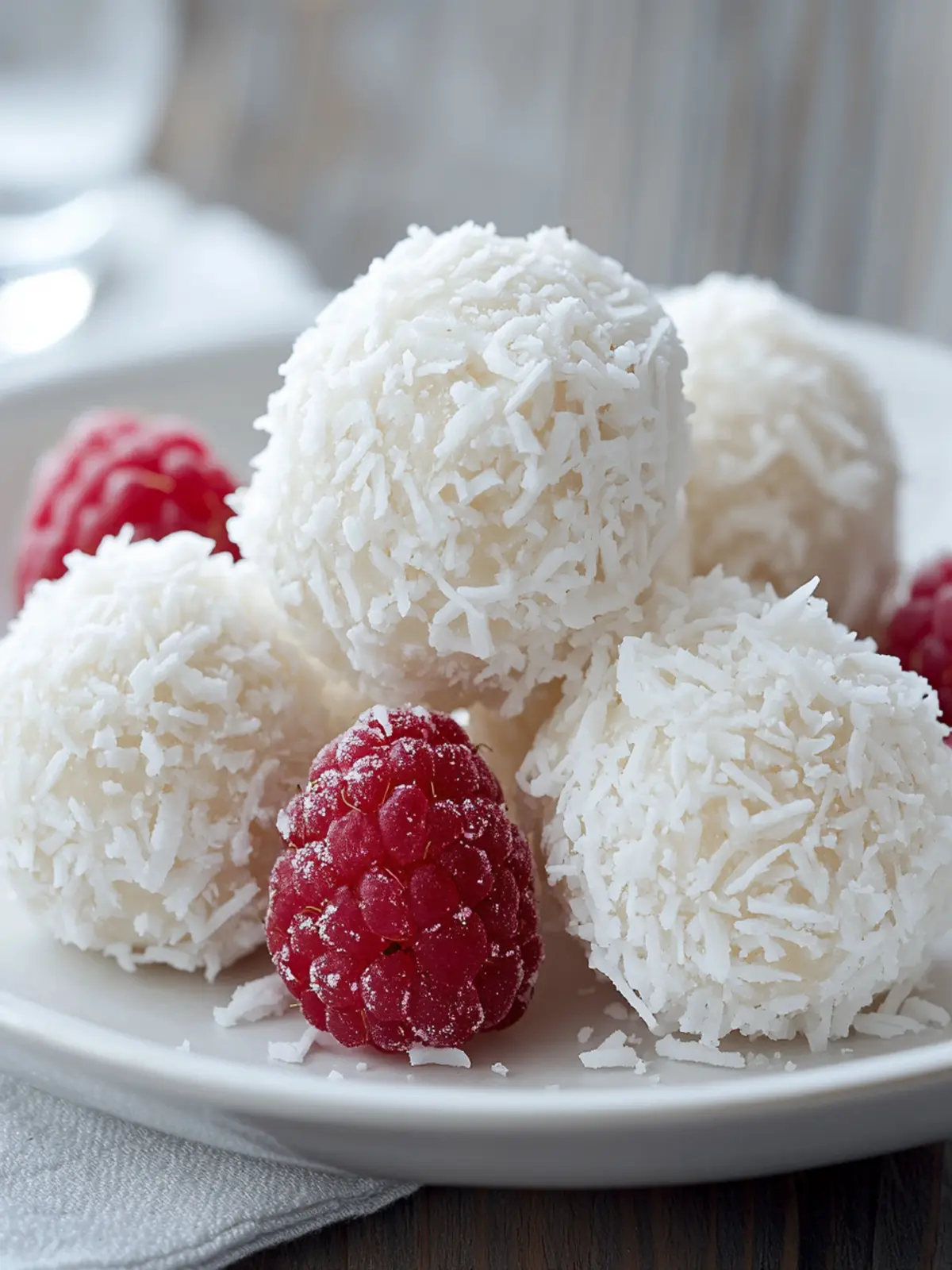 Raspberry Coconut Snowballs: Guilt-Free No-Bake Treats 2 Raspberry Coconut Snowballs