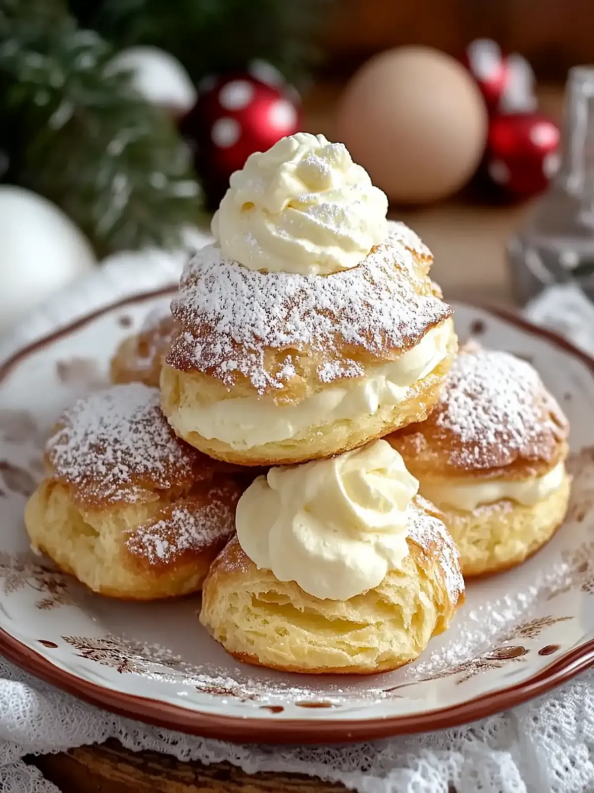 Eggnog Cream Puff Delight: Holiday Joy in Every Bite 2 Eggnog Cream Puff Delight