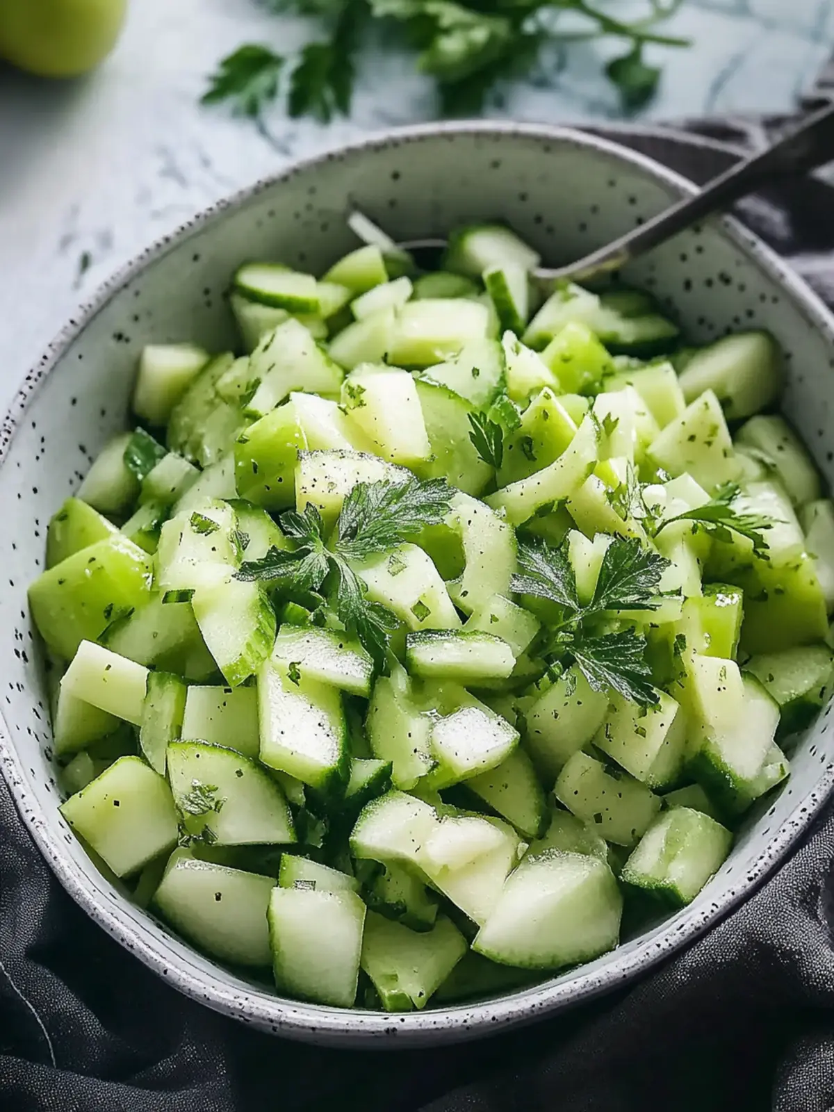 Crunchy Cucumber Celery Salad with Green Apple in 15 Minutes 2 Crunchy Cucumber Celery Salad with Green Apple