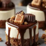 Mini Peanut Butter Cup Cheesecakes: Irresistibly Creamy Treats 2 Mini Peanut Butter Cup Cheesecakes