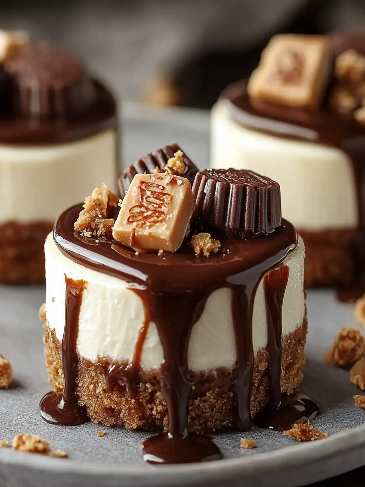 Mini Peanut Butter Cup Cheesecakes: Irresistibly Creamy Treats 5 Mini Peanut Butter Cup Cheesecakes