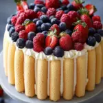 Delightful Vanilla Berry Charlotte Cake for Effortless Elegance 3 Vanilla Berry Charlotte Cake