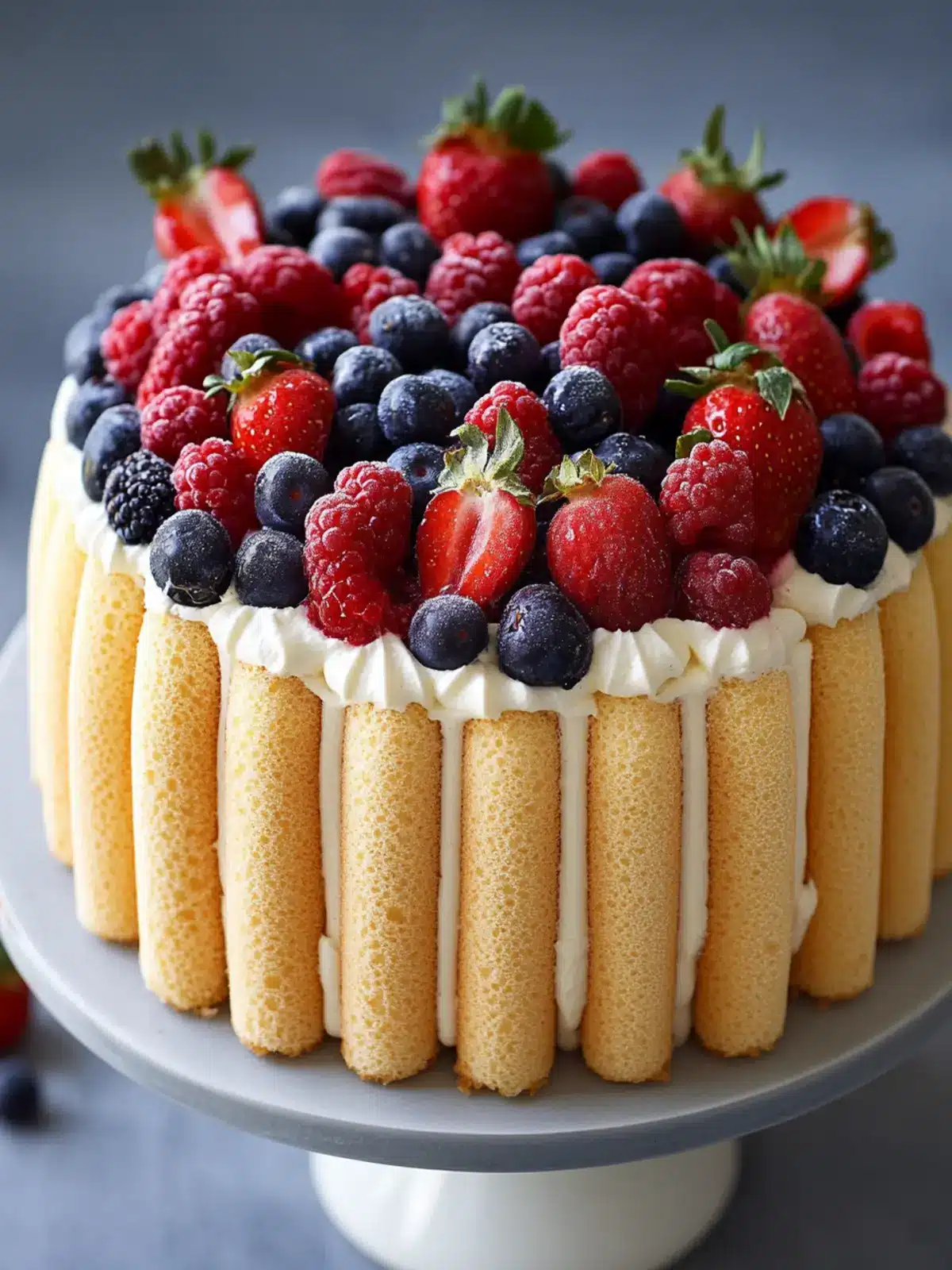 Delightful Vanilla Berry Charlotte Cake for Effortless Elegance 5 Vanilla Berry Charlotte Cake