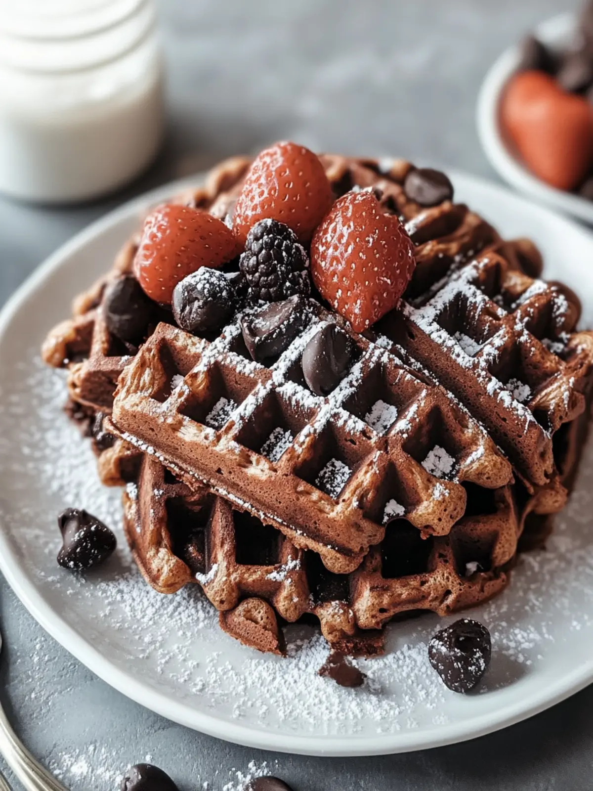 Irresistible Brownie Waffles: A Sweet Breakfast Delight 3 Brownie Waffles