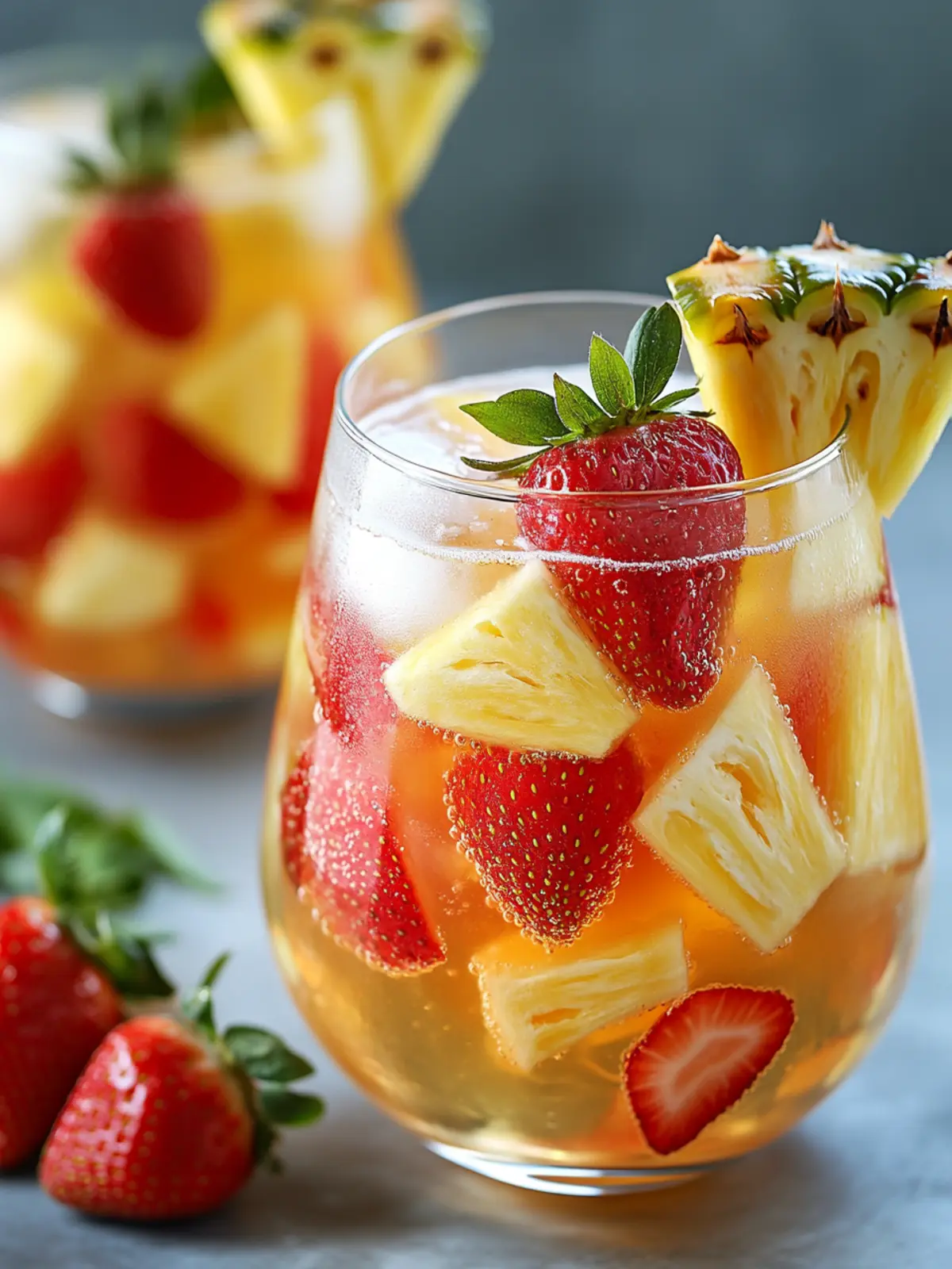 Delightful Strawberry Pineapple Wine Punch for Your Next Party 4 Strawberry Pineapple Wine Punch
