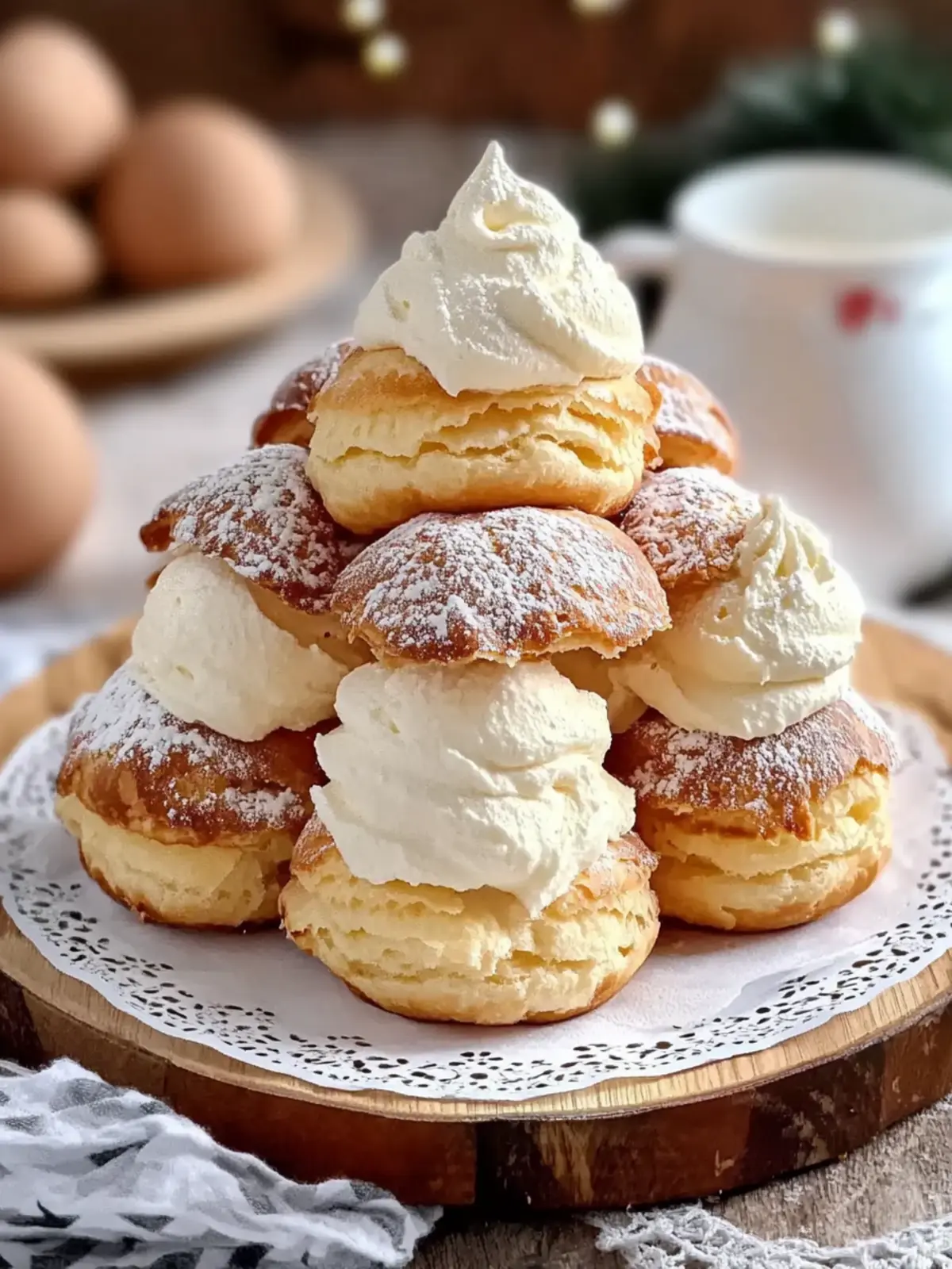Eggnog Cream Puff Delight: Holiday Joy in Every Bite 4 Eggnog Cream Puff Delight