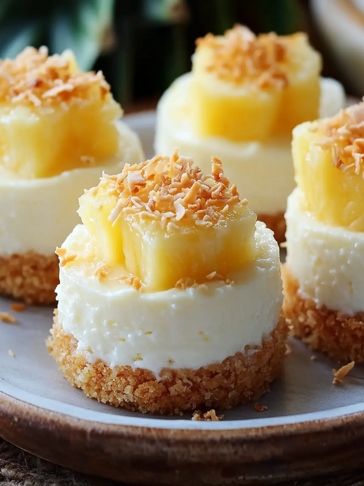 Guilt-Free Mini Pineapple Coconut Milk Cheesecakes Recipe 2 Mini Pineapple Coconut Milk Cheesecakes