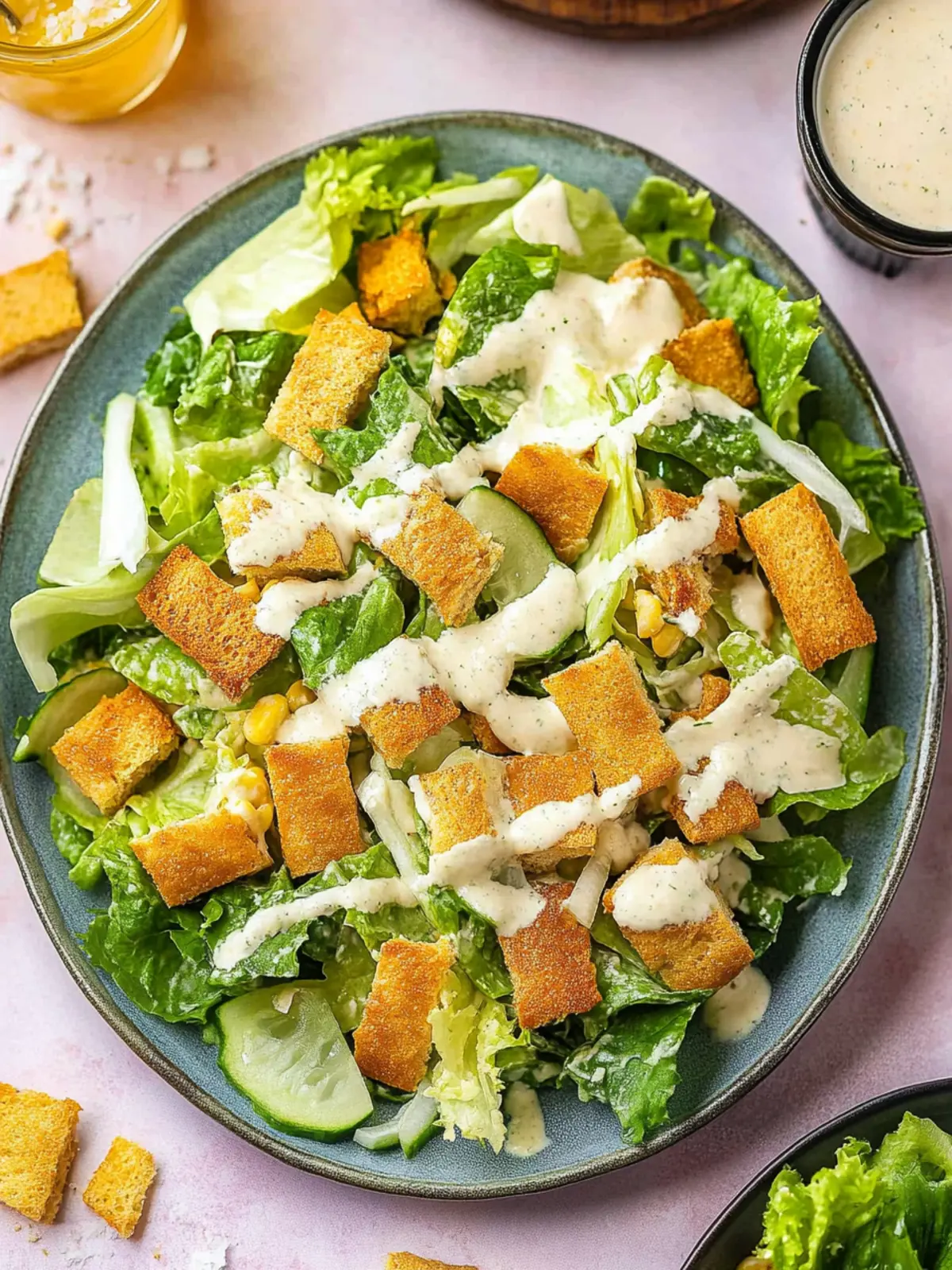 Easy Mexican Caesar Salad Recipe with Creamy Lime Zing 3 Easy Mexican Caesar Salad Recipe (With Creamy Lime Dressing)