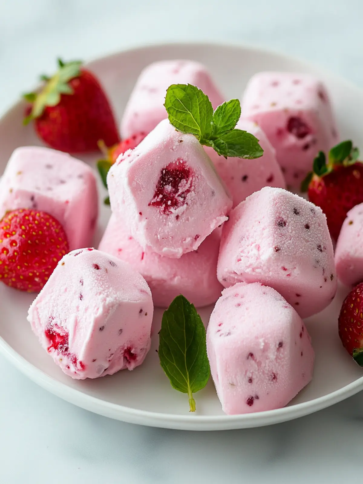 Delicious Frozen Strawberry Yogurt Bites for Guilt-Free Snacking 3 Frozen Strawberry Yogurt Bites