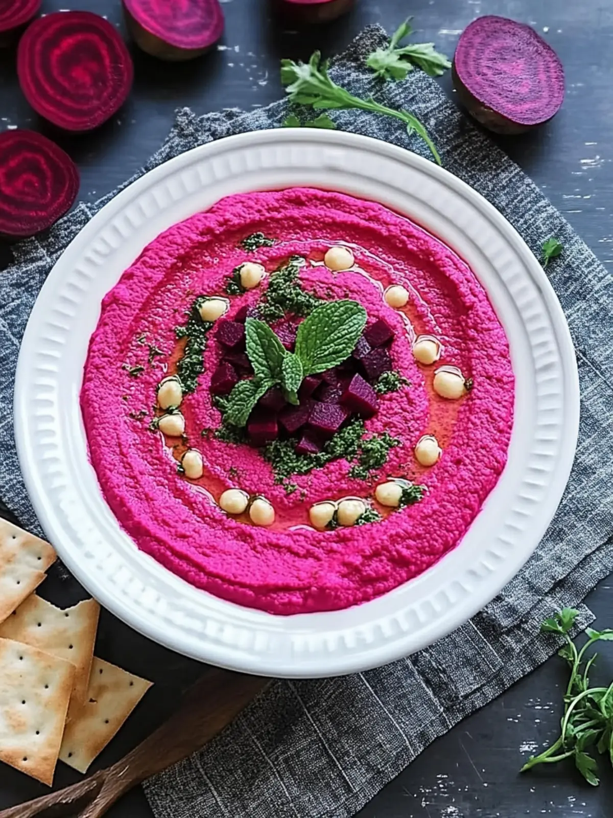 Vibrant Beetroot Hummus: A Healthy Twist for Your Party! 4 Beetroot Hummus