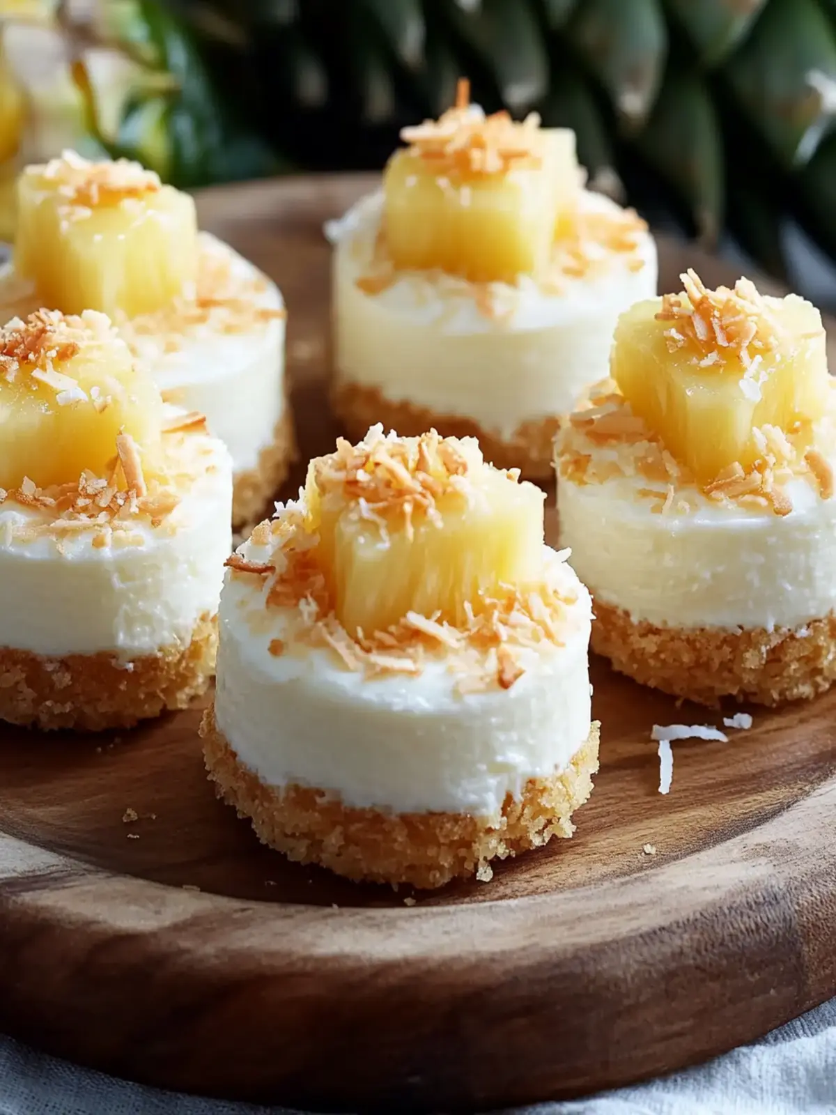 Guilt-Free Mini Pineapple Coconut Milk Cheesecakes Recipe 3 Mini Pineapple Coconut Milk Cheesecakes