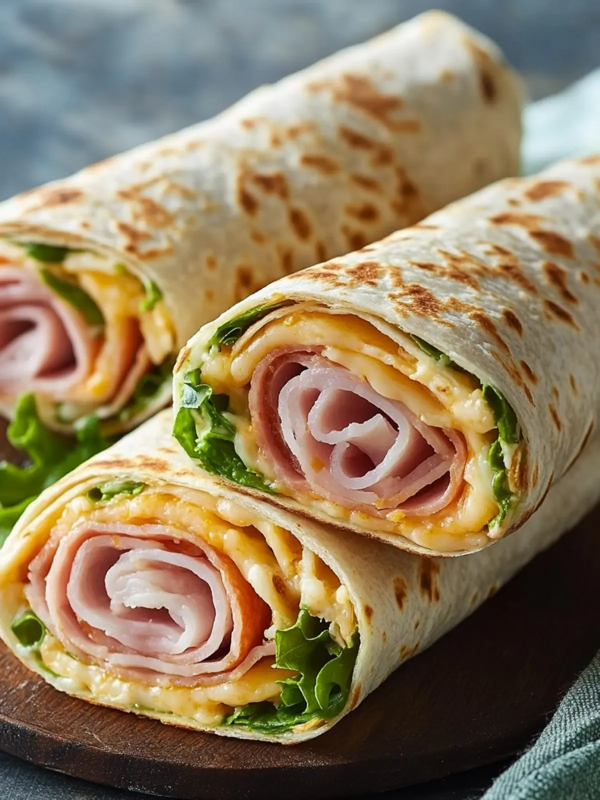 Savory Ham and Cheese Wraps: Quick, Easy, and Delicious! 2 Ham and Cheese Wraps