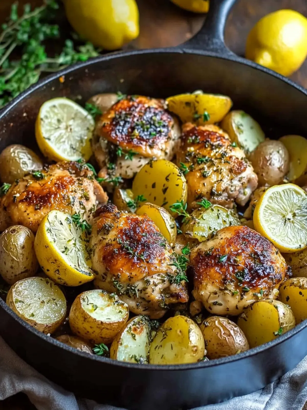 Zesty Lemon Herb Chicken & Potatoes: Effortless Family Meal 5 Lemon Herb Chicken & Potatoes