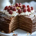 Indulge in Rich Chocolate Hazelnut Crepe Cake Layers 7 Chocolate Hazelnut Crepe Cake