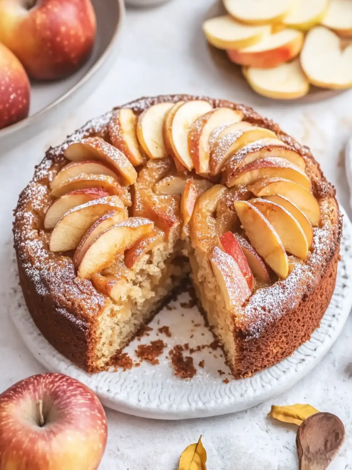 Moist Vegan Apple Cake with Walnuts for Cozy Evenings 2 Vegan Apple Cake