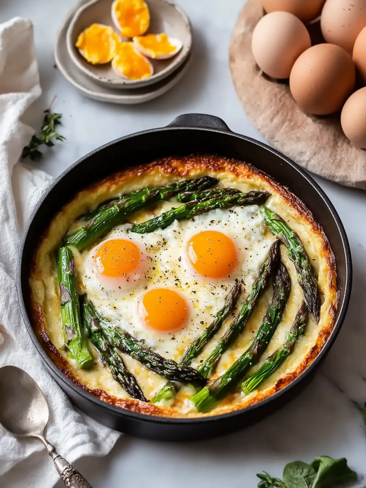 Cheesy Asparagus and Eggs for a Quick Brunch Boost 5 Cheesy Asparagus and Eggs