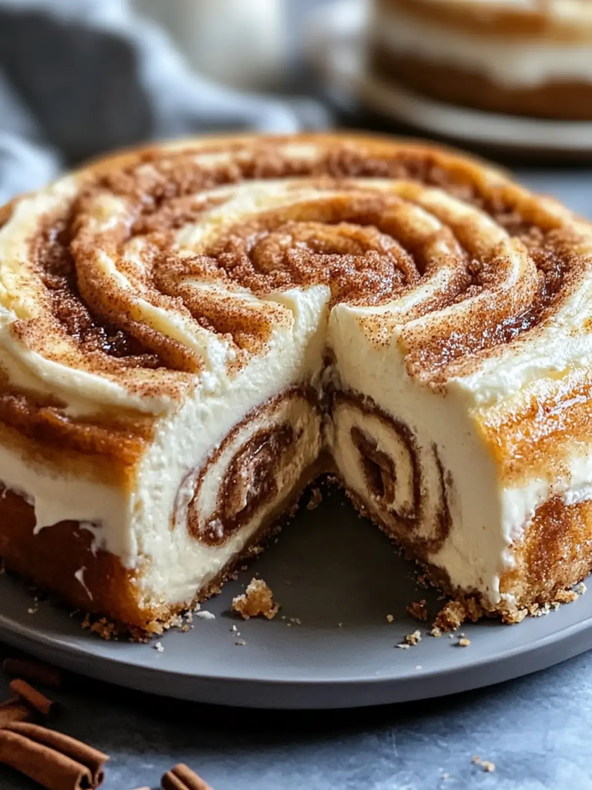 Fluffy & Creamy Cinnamon Roll Cheesecake for Your Sweet Cravings 5 Fluffy & Creamy Cinnamon Roll Cheesecake