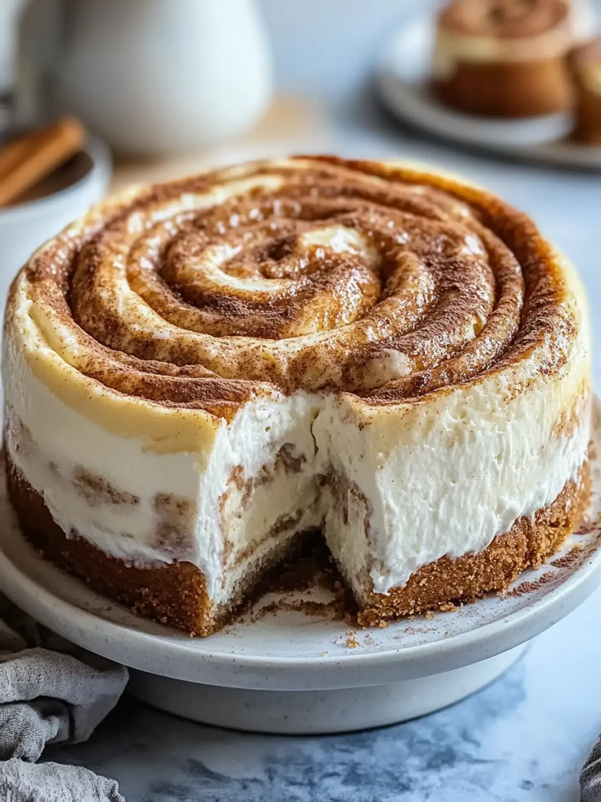 Fluffy & Creamy Cinnamon Roll Cheesecake for Your Sweet Cravings 4 Fluffy & Creamy Cinnamon Roll Cheesecake
