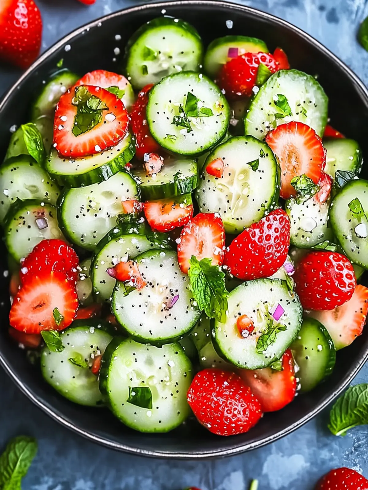 Crisp Cucumber Strawberry Salad for a Refreshing Summer Bite 2 Cucumber Strawberry Salad