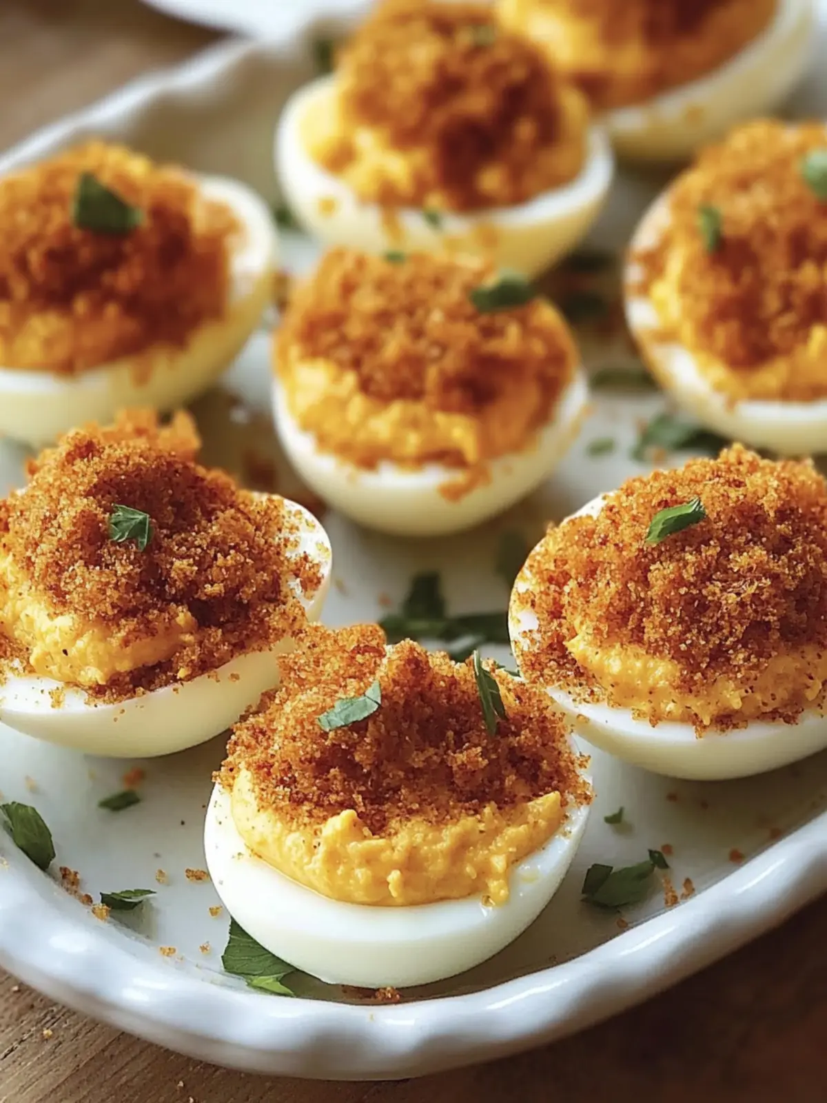Cajun Style Fried Deviled Eggs with a Crispy Kick 2 Cajun Style Fried Deviled Eggs