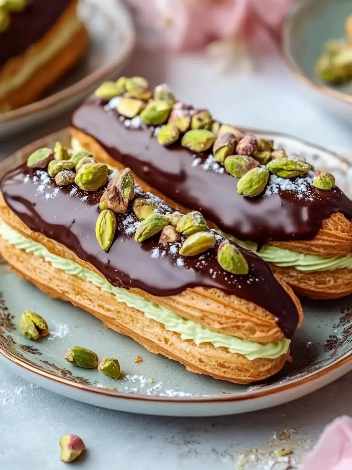 Pistachio Éclairs Recipe with Chocolate Glaze You'll Crave 5 Pistachio Éclairs Recipe with Chocolate Glaze