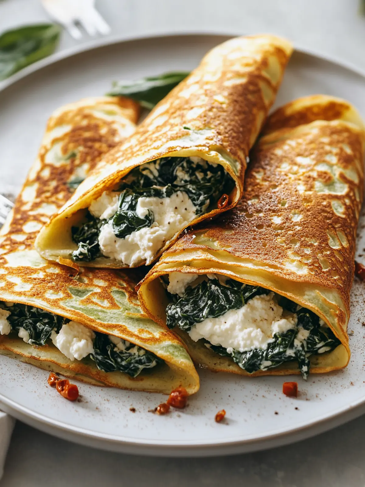 Savory Ricotta & Spinach Stuffed Crêpes for a Cozy Brunch 4 Savory Ricotta & Spinach Stuffed Crêpes
