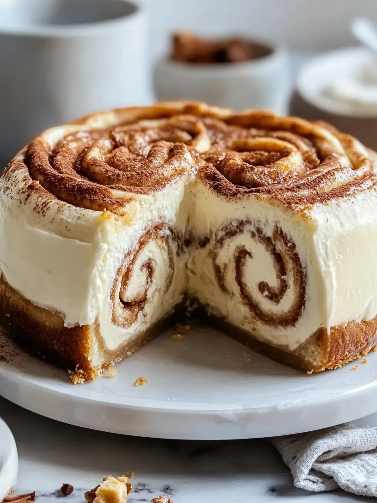 Fluffy & Creamy Cinnamon Roll Cheesecake for Your Sweet Cravings 2 Fluffy & Creamy Cinnamon Roll Cheesecake