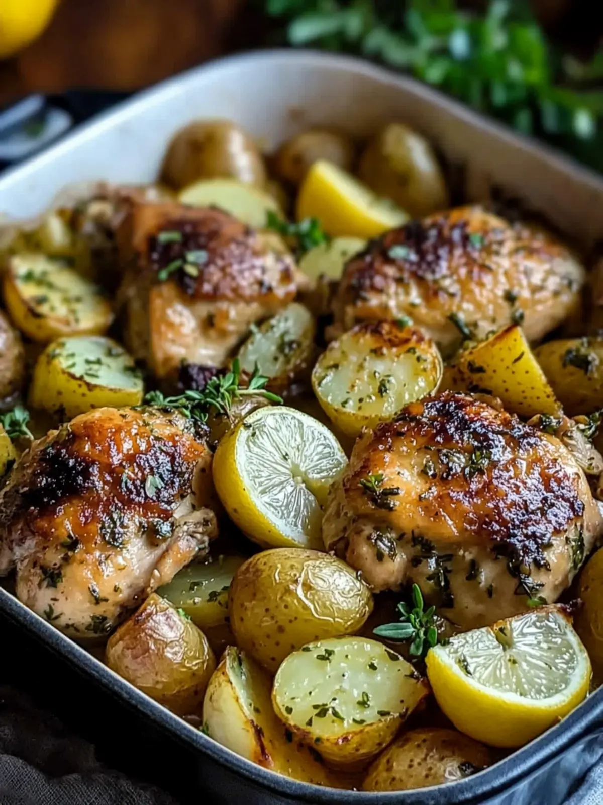 Zesty Lemon Herb Chicken & Potatoes: Effortless Family Meal 2 Lemon Herb Chicken & Potatoes