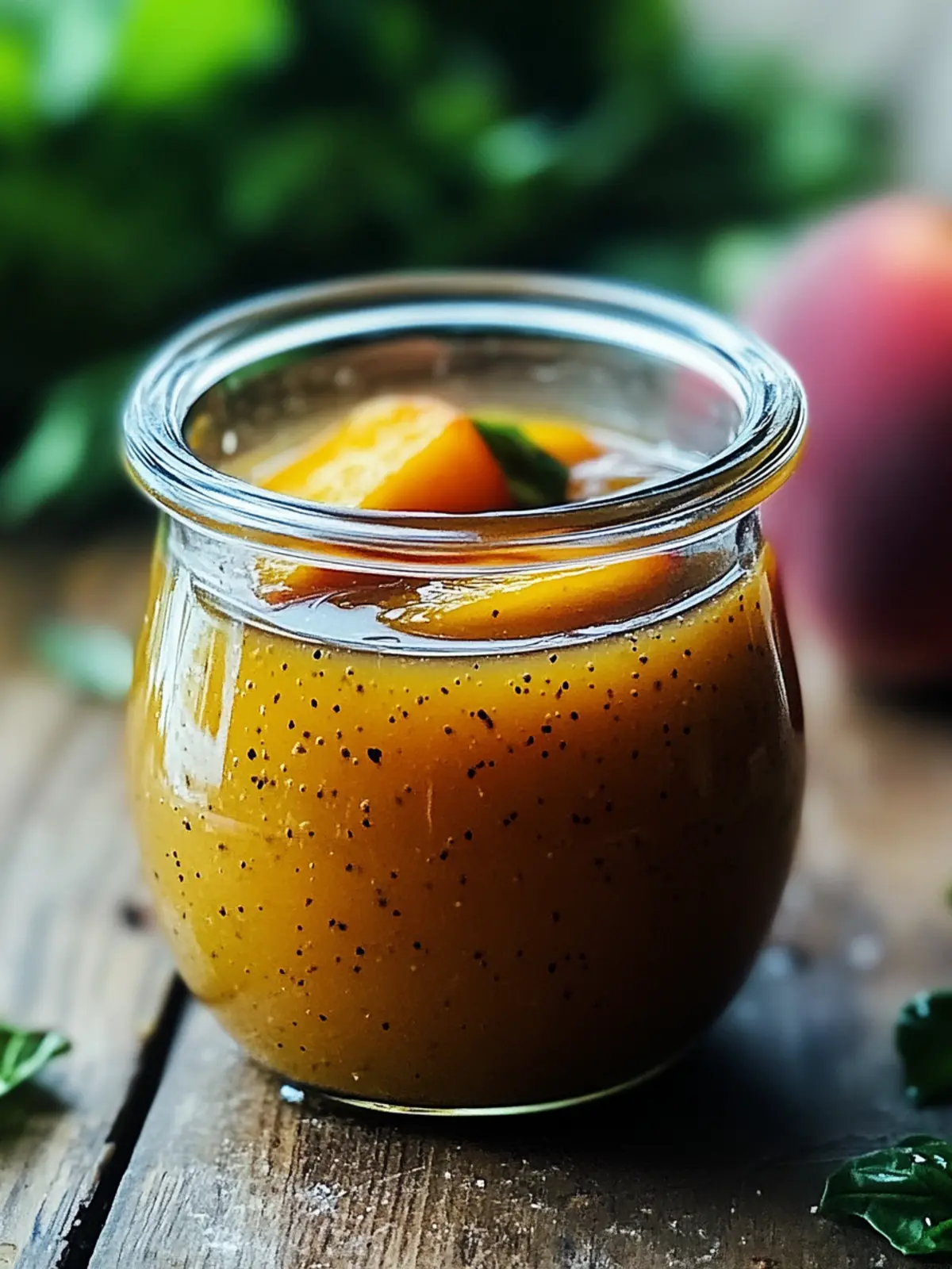 Delicious Peach Honey Dijon Balsamic Vinaigrette Recipe 2 Peach Honey Dijon Balsamic Vinaigrette