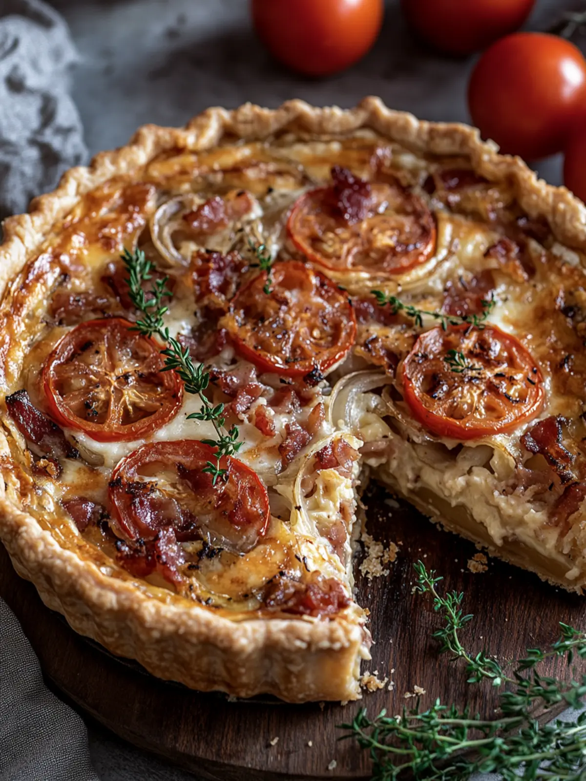 Bacon Onion Tomato Pie: A Savory Comfort Food Delight 4 Bacon Onion Tomato Pie