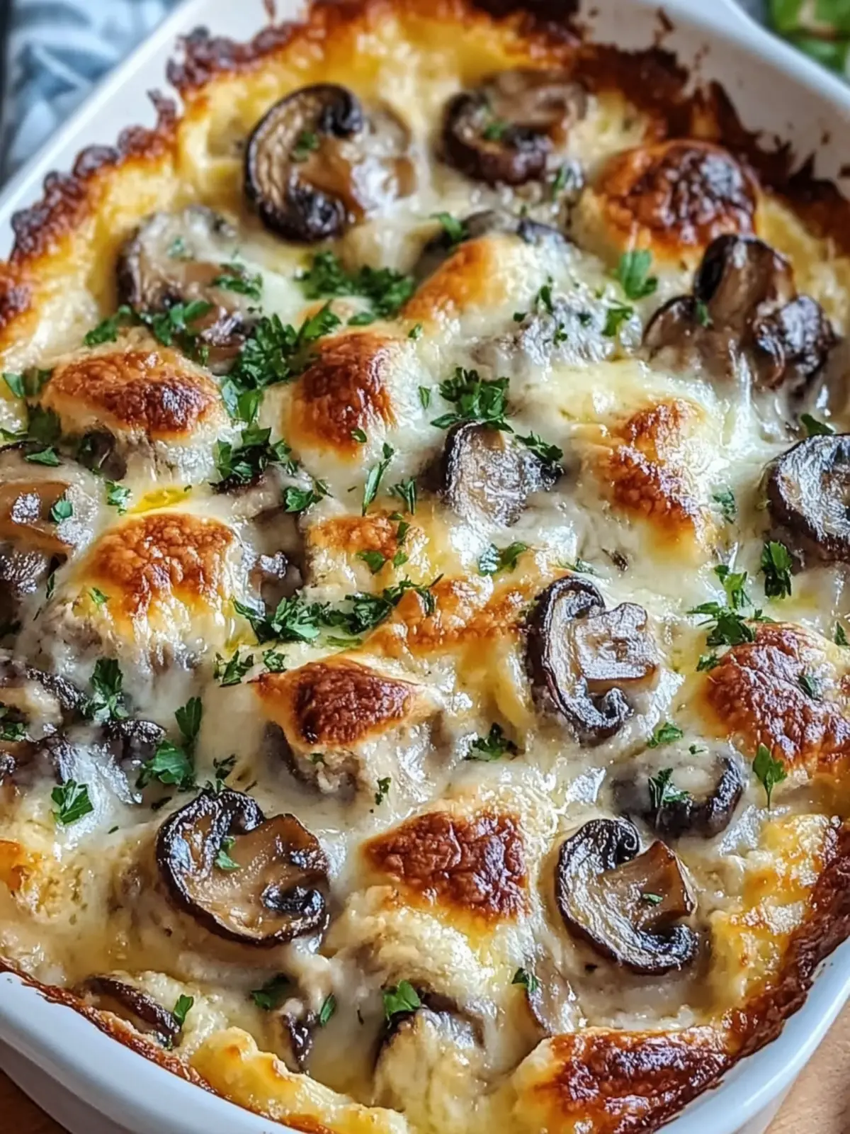 Cheesy Mushroom Casserole: A Cozy Vegetarian Hug in a Dish 2 Cheesy Mushroom Casserole