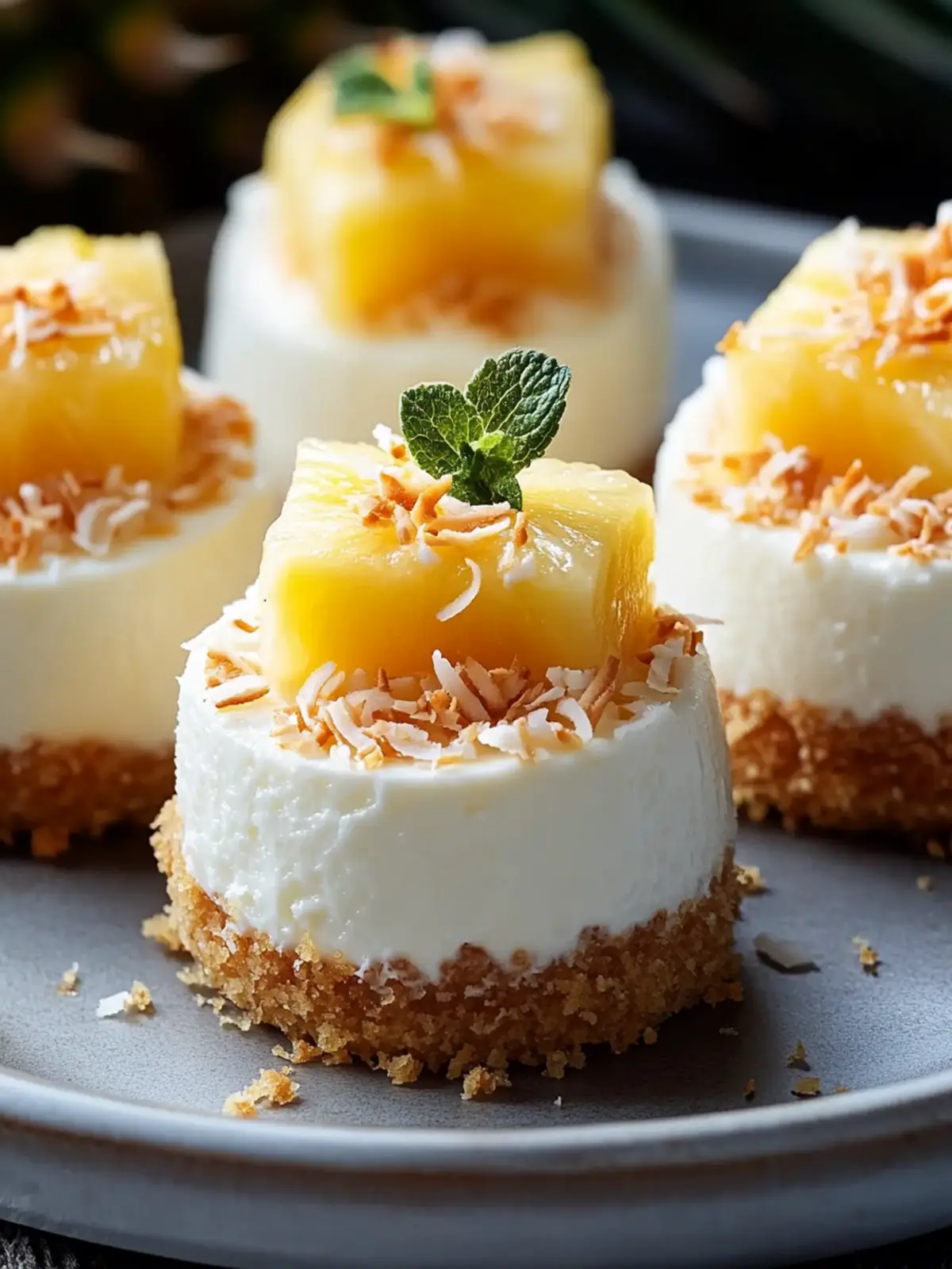 Guilt-Free Mini Pineapple Coconut Milk Cheesecakes Recipe 5 Mini Pineapple Coconut Milk Cheesecakes