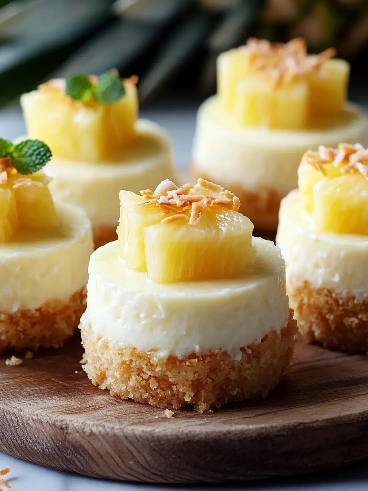 Guilt-Free Mini Pineapple Coconut Milk Cheesecakes Recipe 4 Mini Pineapple Coconut Milk Cheesecakes