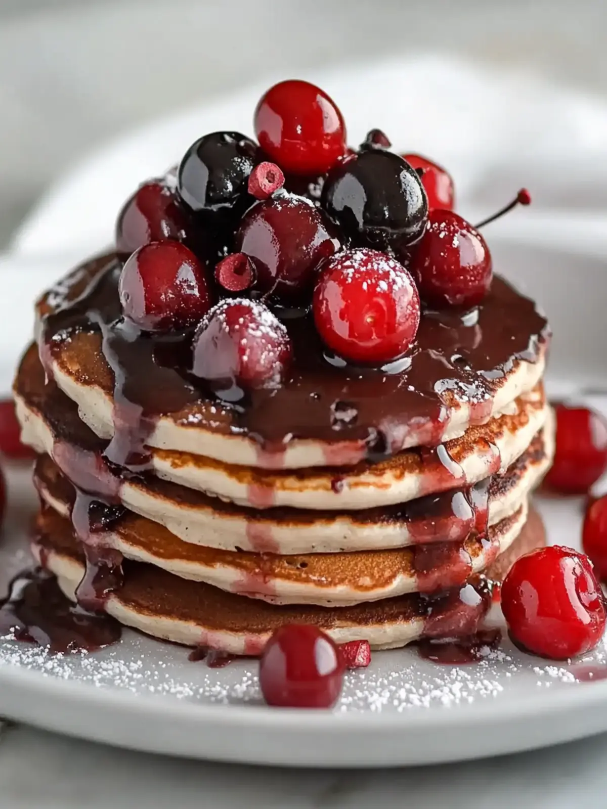 Delicious Chocolate Cherry Pancakes for a Sweet Morning Treat 2 Chocolate Cherry Pancakes