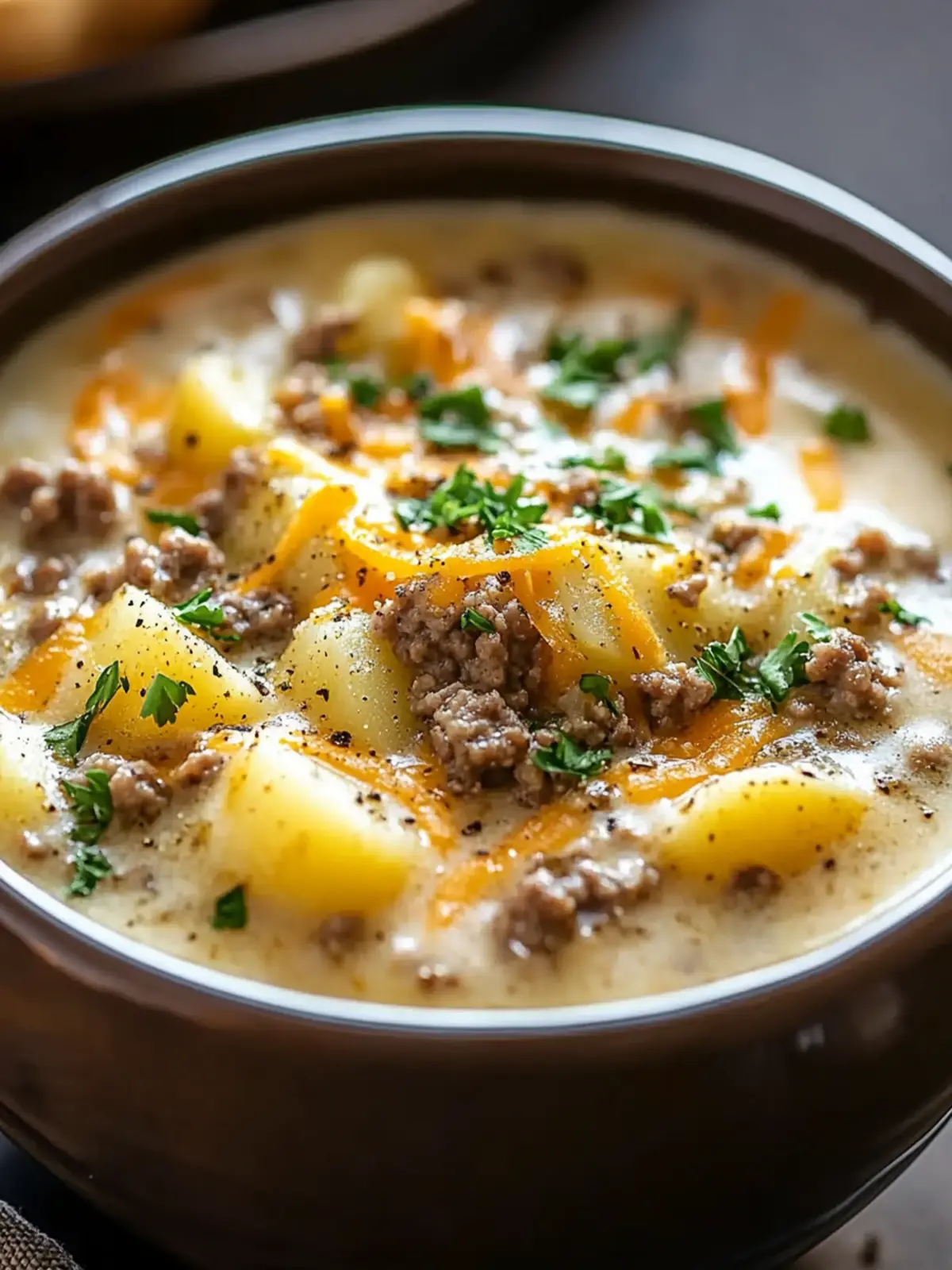 Warm Up with Cheesy Hamburger Potato Soup That's Pure Comfort 2 Cheesy Hamburger Potato Soup