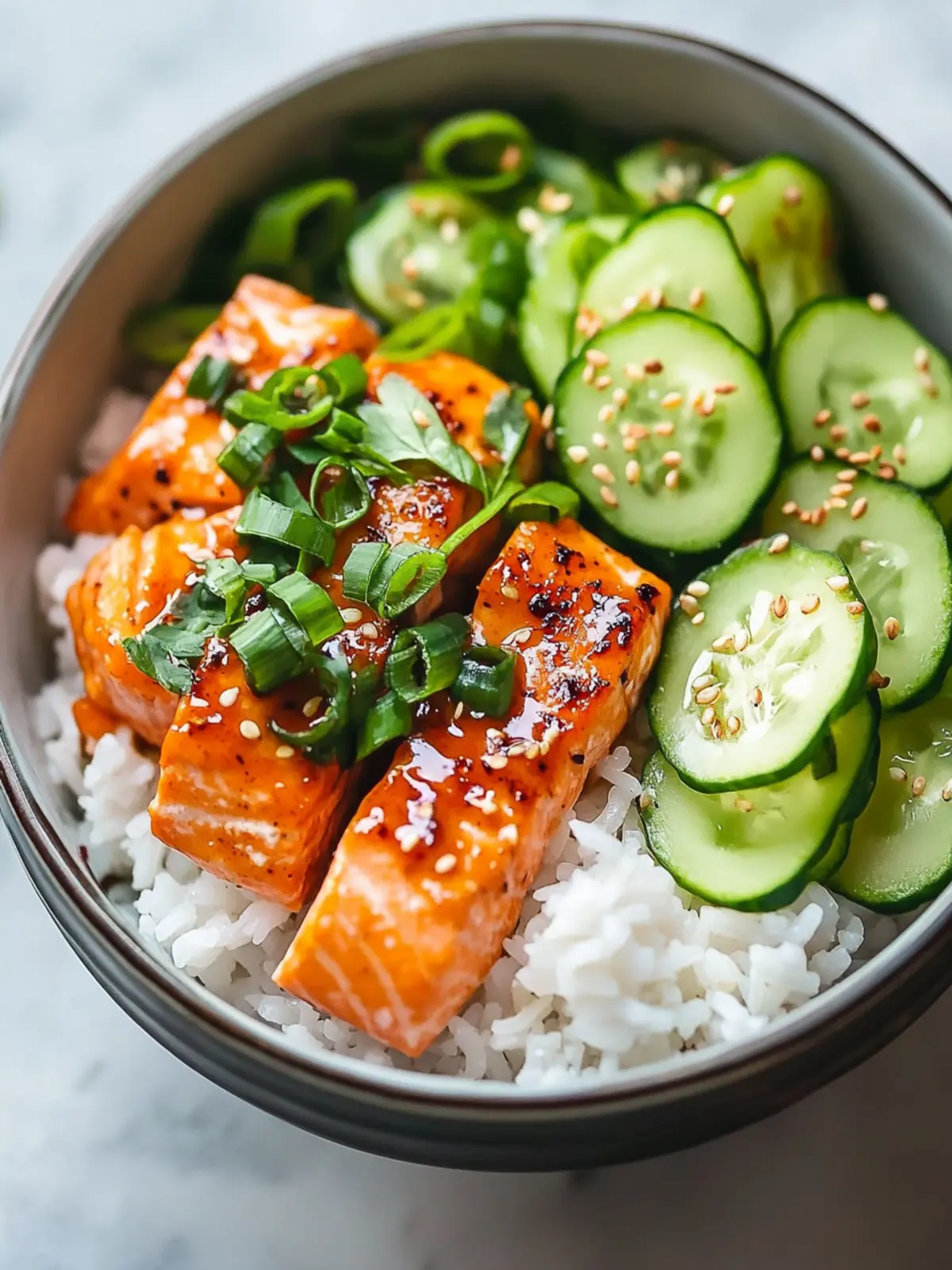 Savory Spicy Salmon Bowls with Coconut Rice You’ll Love 3 Spicy Salmon Bowls with Coconut Rice