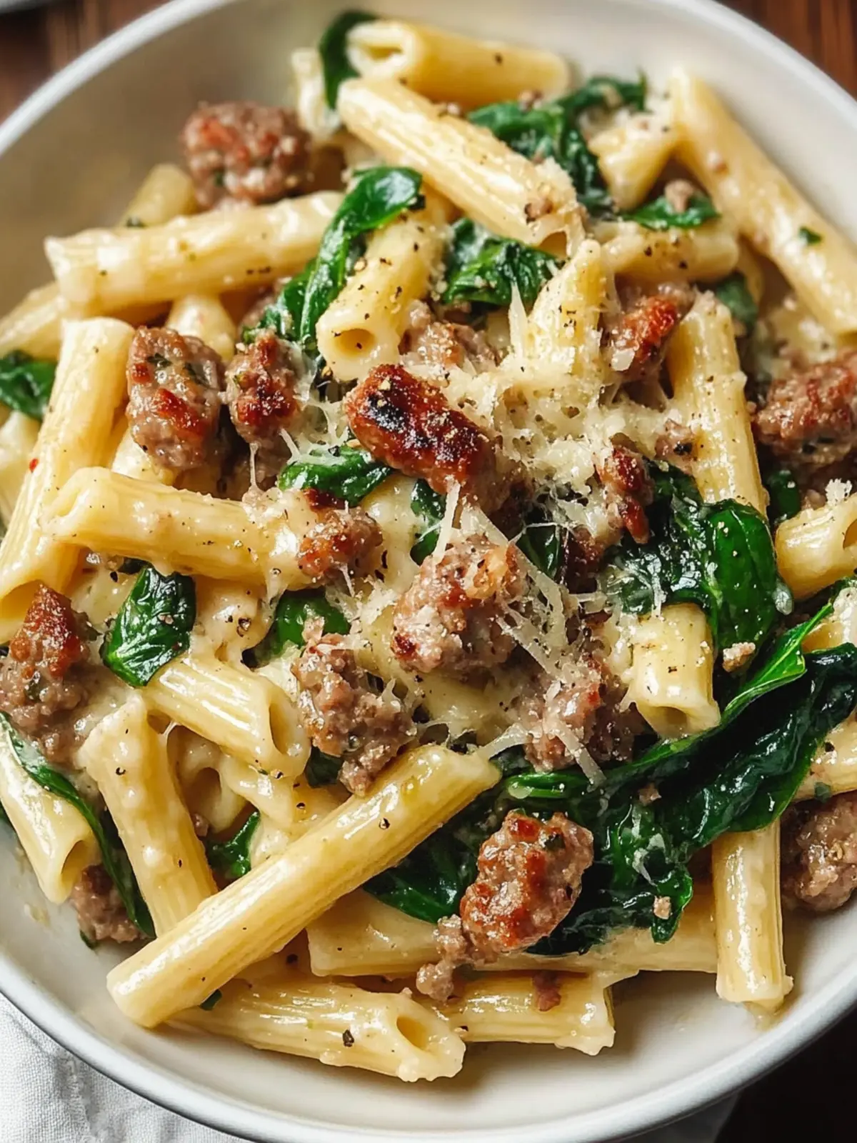 Satisfying Sausage & Spinach Pasta for Quick Dinners 5 Sausage & Spinach Pasta